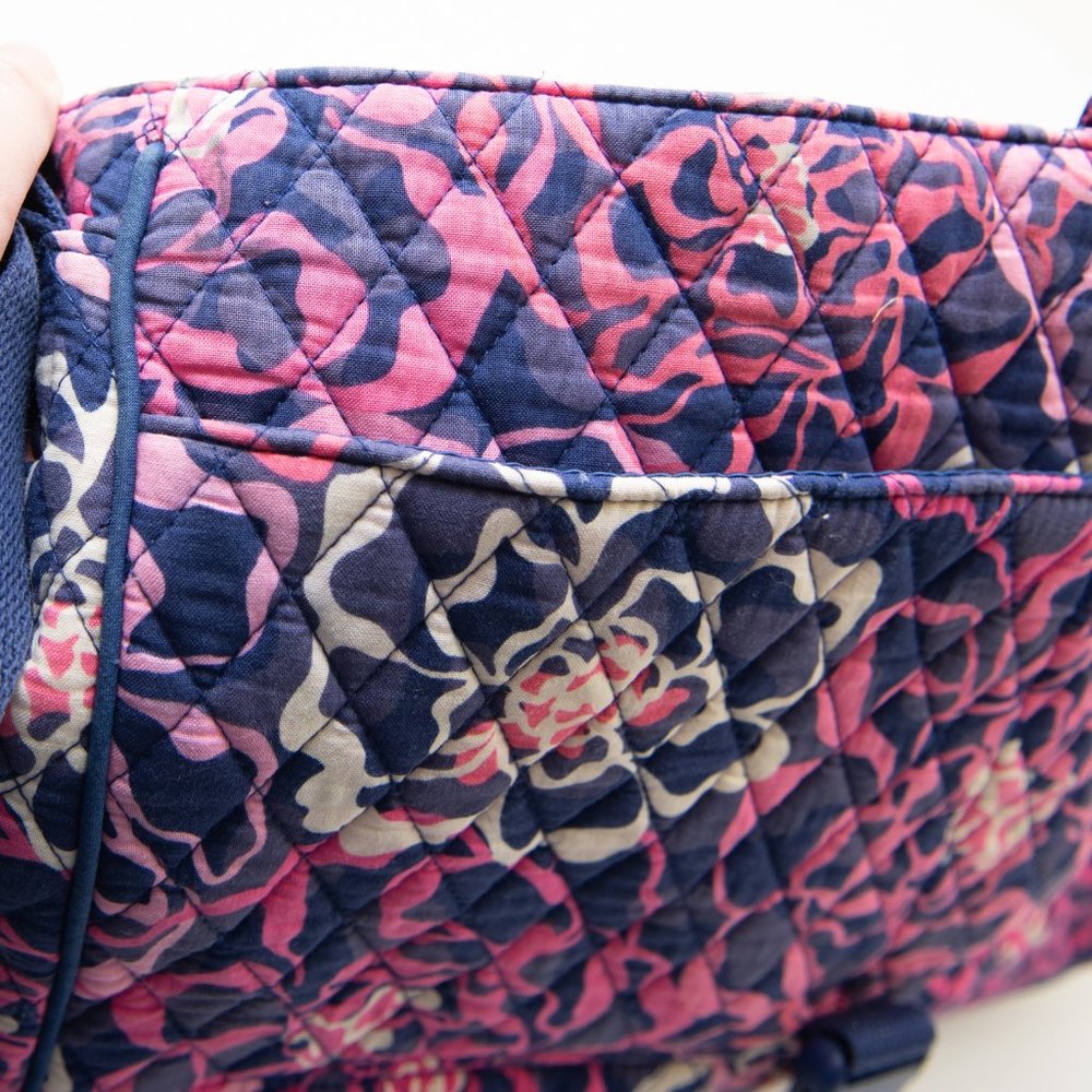 Vera Bradley Messenger Bag Colorful Crossbody Floral Laptop Katalina Pink Purple - Picture 10 of 11